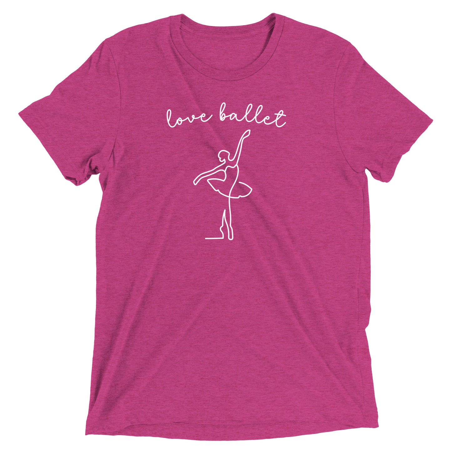 Short Sleeve Triblend Vintage T-Shirt Love Ballet