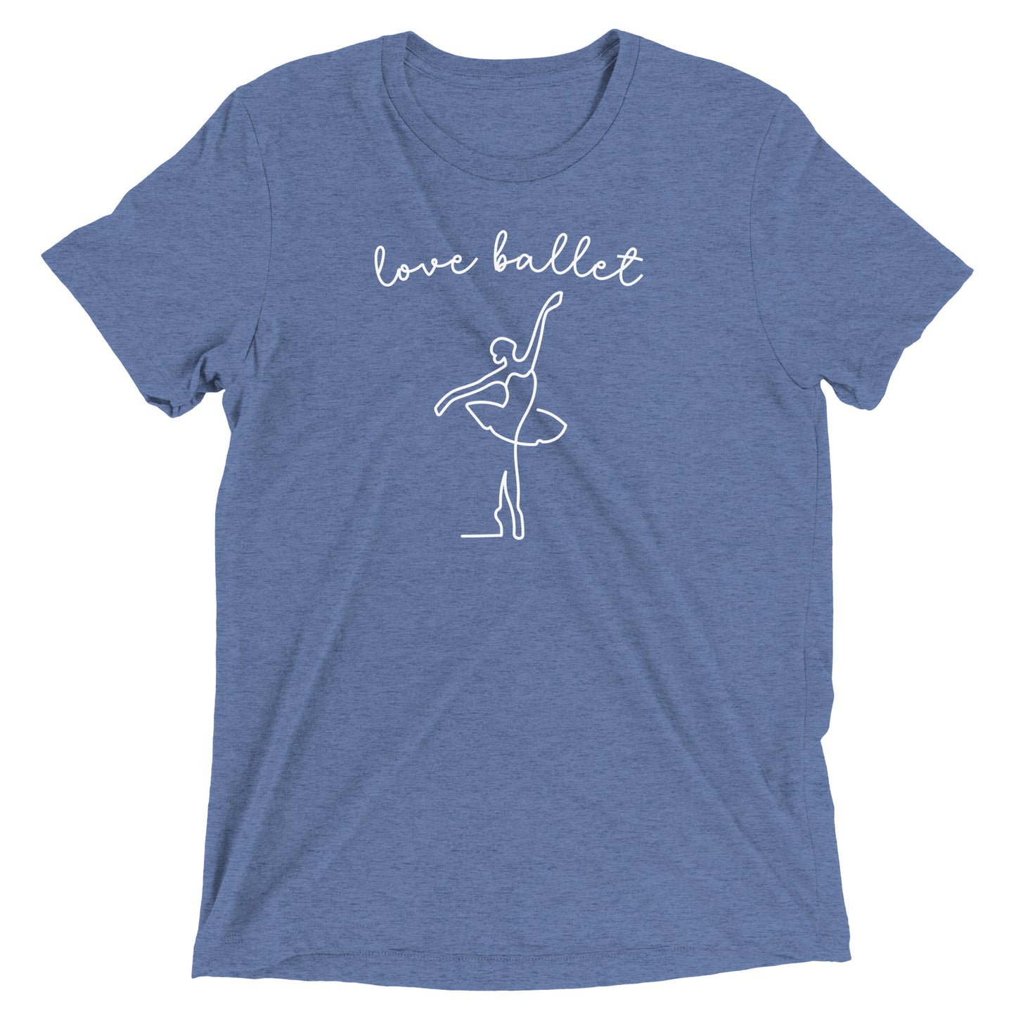 Short Sleeve Triblend Vintage T-Shirt Love Ballet