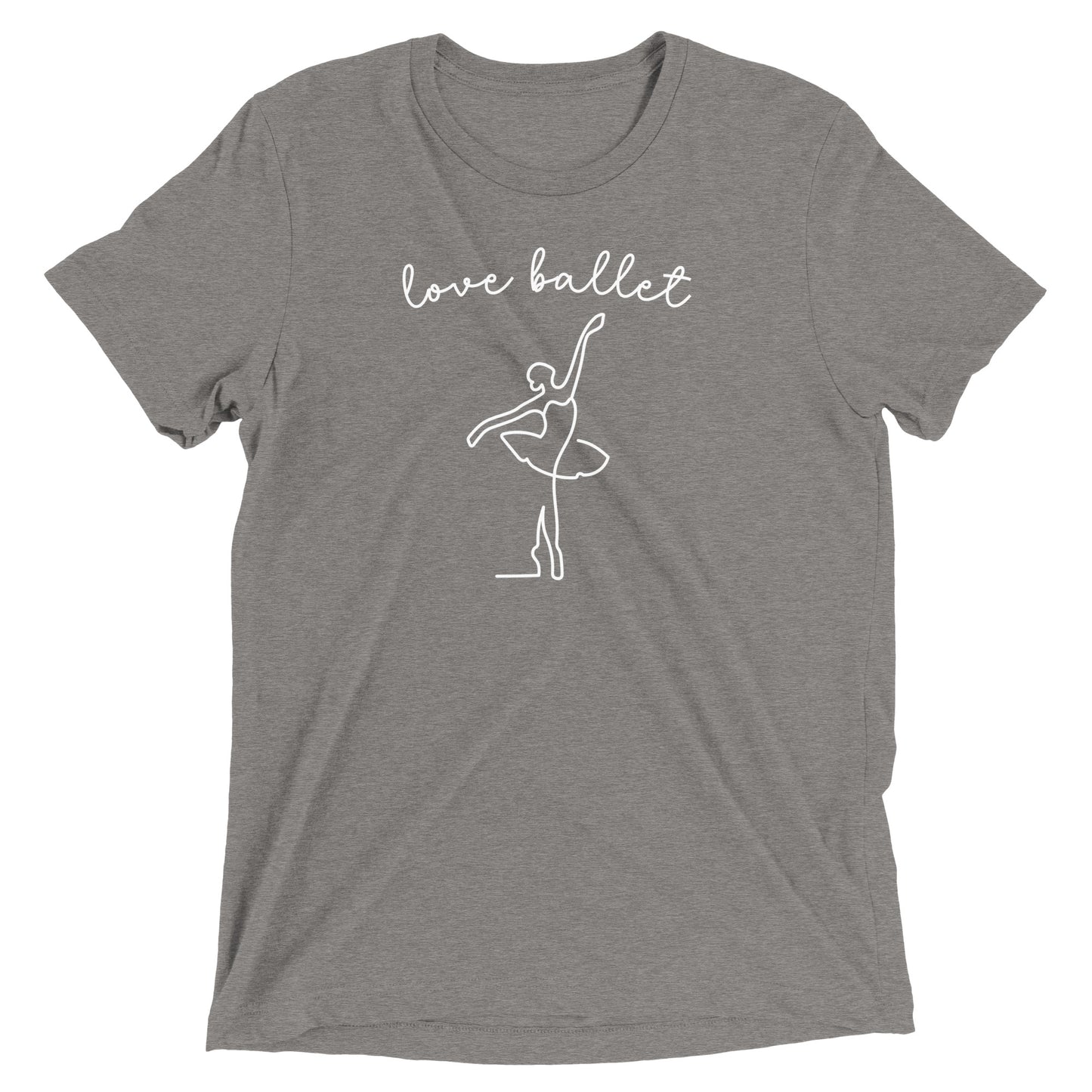 Short Sleeve Triblend Vintage T-Shirt Love Ballet