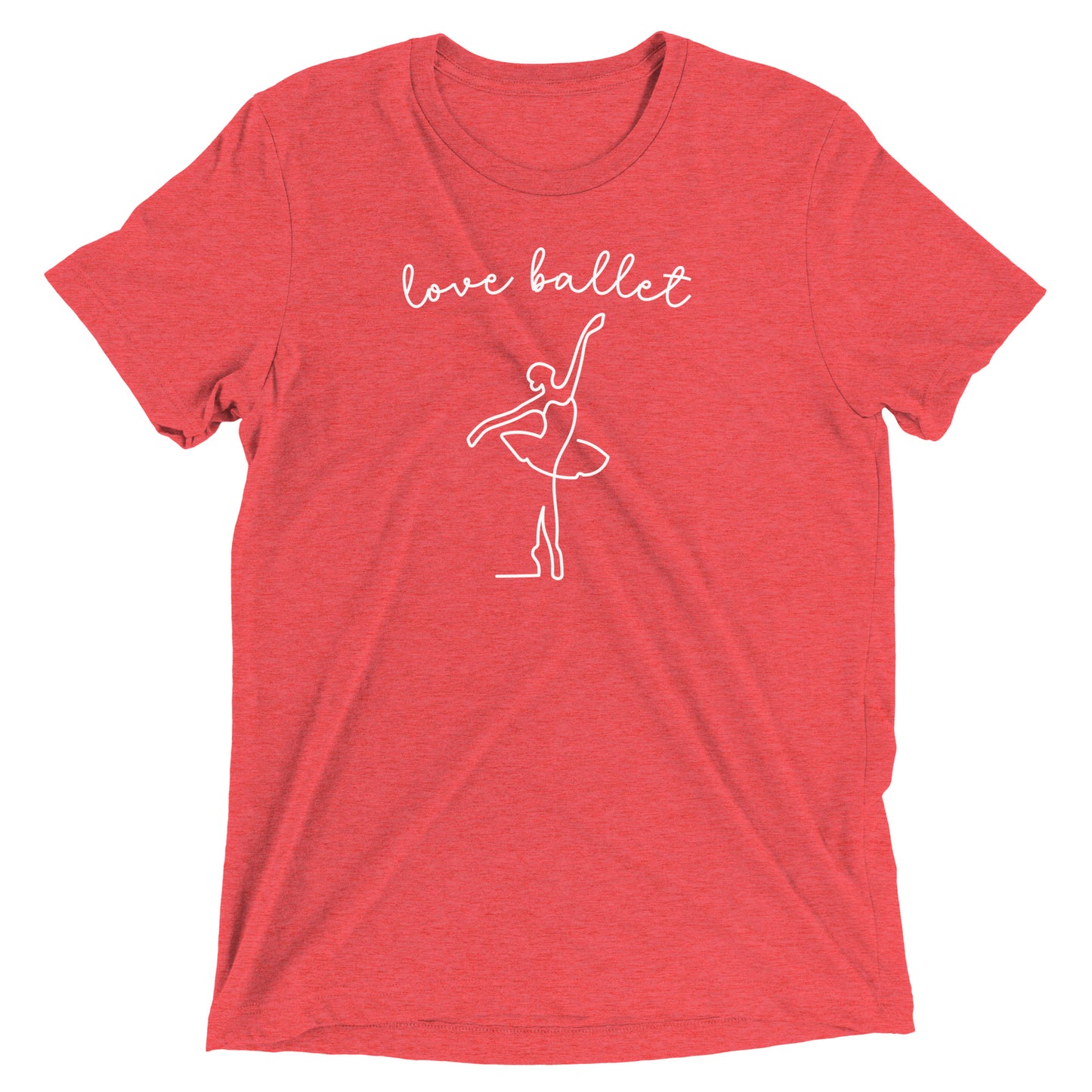 Short Sleeve Triblend Vintage T-Shirt Love Ballet
