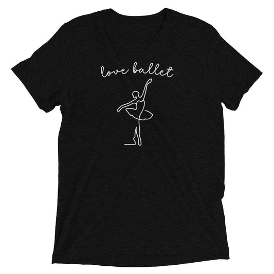 Short Sleeve Triblend Vintage T-Shirt Love Ballet