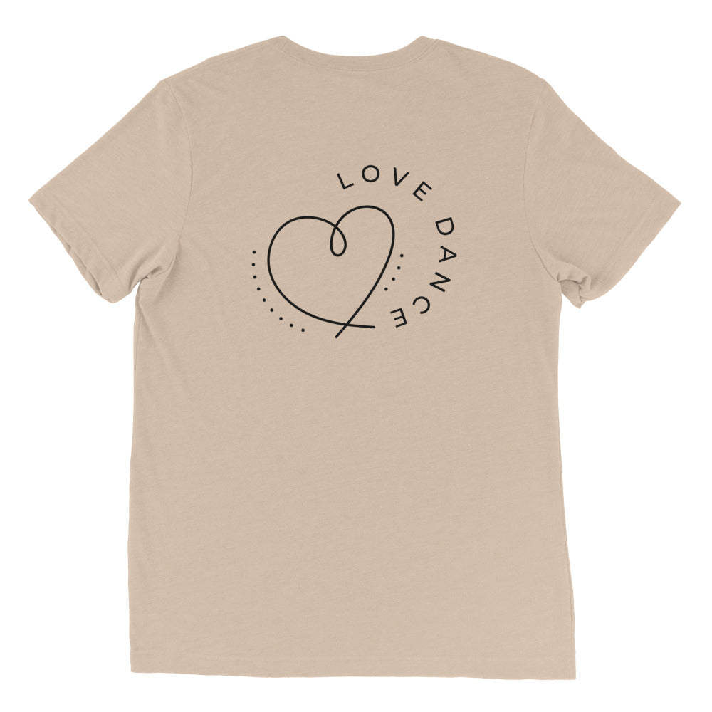 Short Sleeve Triblend Vintage T-Shirt Minimalist Heart