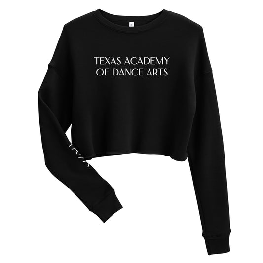 Ladies Crop Sweatshirt Front + Sleeve Logo